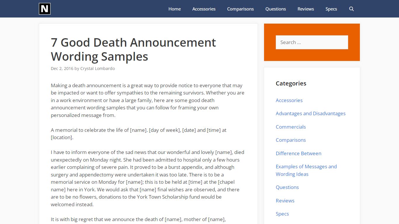 7 Good Death Announcement Wording Samples | Samsung Galaxy Blog