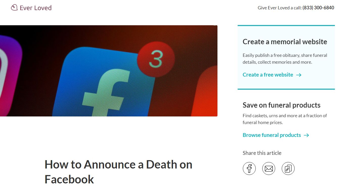 How To Announce A Death On Facebook | Ever Loved